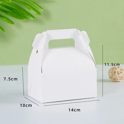 Square Baking Dessert Box Optional with Lined Cookies Nougat Gift Box Kraft Paper Portable Pastry Cake Packing Box
