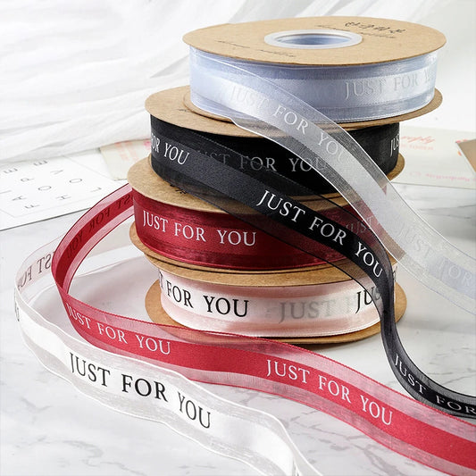 Wholesale 2.5cm Width Gift Decoration Satin Ribbon pink Decorative Ribbons for Happy Birthday