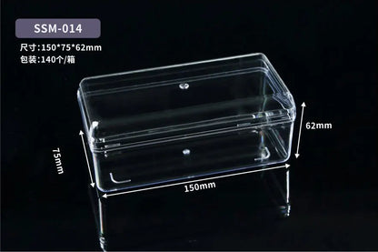 Customized High-quality Food Grade Plastic Transparent Biscuit Box, Pastry and Dessert Tiramisu Small square Transparent Box