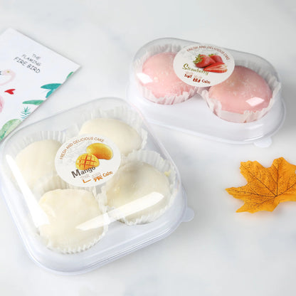 Customized Sales Transparent square Sandwich Box, Disposable Food Grade Baking Plastic Mousse Swiss Roll Divider Packaging Box