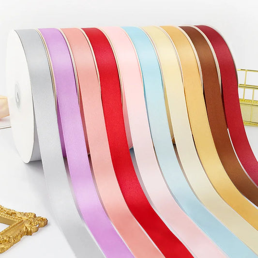High Quality Cake Box Packaging Ribbon Fresh Flower Bouquet Decorative Ribbon Bow Solid Color Cloth Baking Ribbon