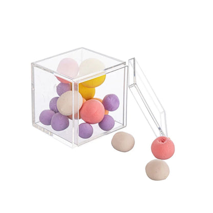 Custom High Quality clear Acrylic Cube Box Reusable Acrylic Box Lid for Mini Storage of Candy Jewelry clear Plastic Box