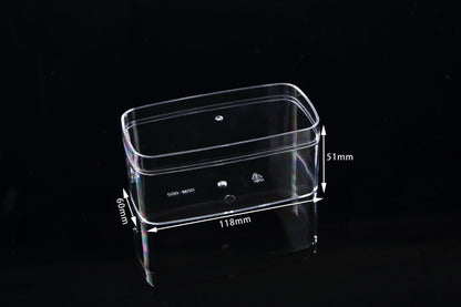 Customized High-quality Food Grade Plastic Transparent Biscuit Box, Pastry and Dessert Tiramisu Small square Transparent Box