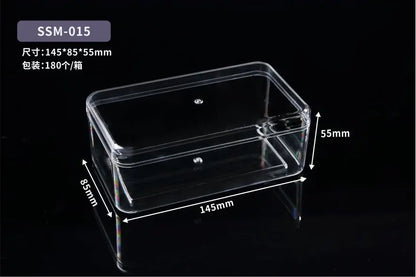 Customized High-quality Food Grade Plastic Transparent Biscuit Box, Pastry and Dessert Tiramisu Small square Transparent Box
