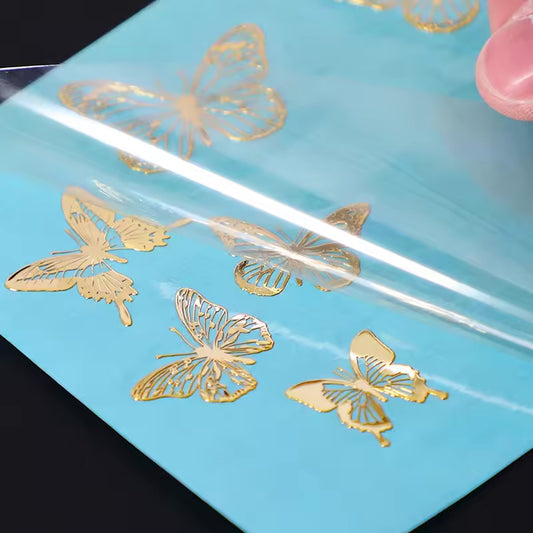 Custom High Quality Self Adhesive Mental Label Packaging Label Metallic Transfer Stickers