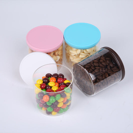 Disposable Transparent Snack sealed Chocolate and Candy Plastic Jars