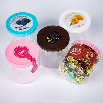 Disposable Transparent Snack sealed Chocolate and Candy Plastic Jars