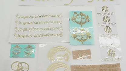 Self Adhesive Metal Letter Label  Transfer Embossed Decal Metal Sticker